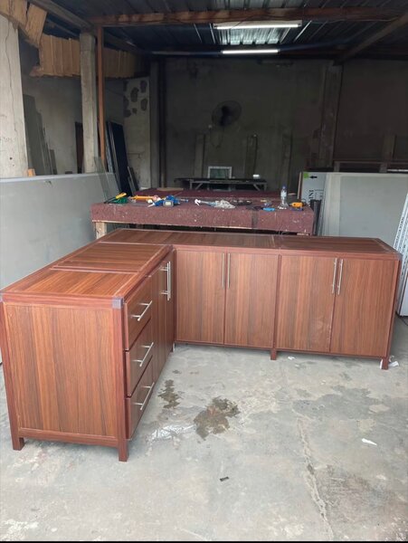 Dark Brown Corner Kitchen Cabinet