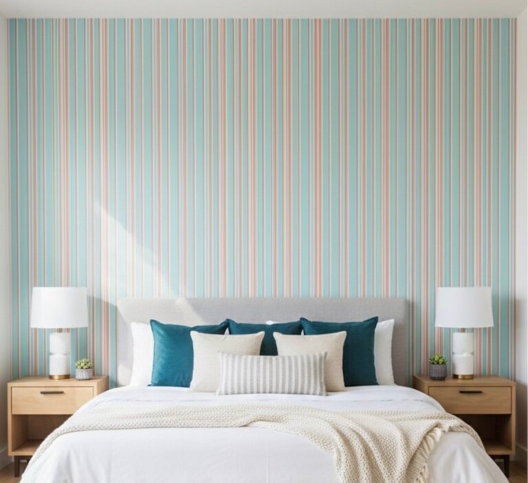 Papier Peint Rayé Moderne