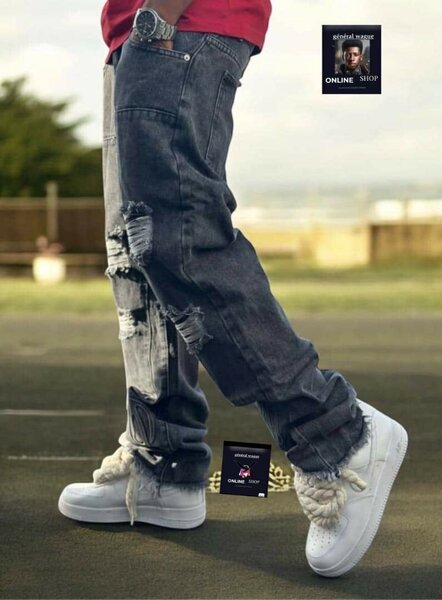 Jeans cargo décontracté homme