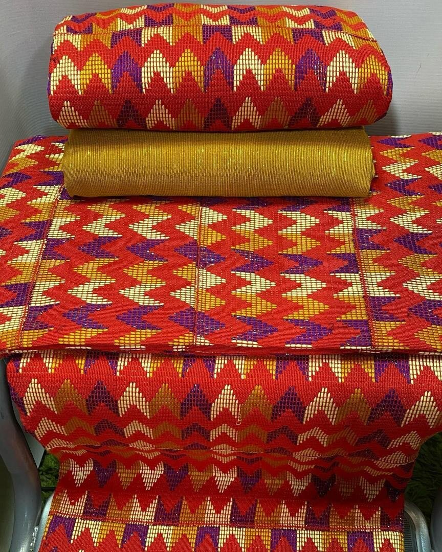 It is quality and heavy Kumasi made kente(made in Ghana)