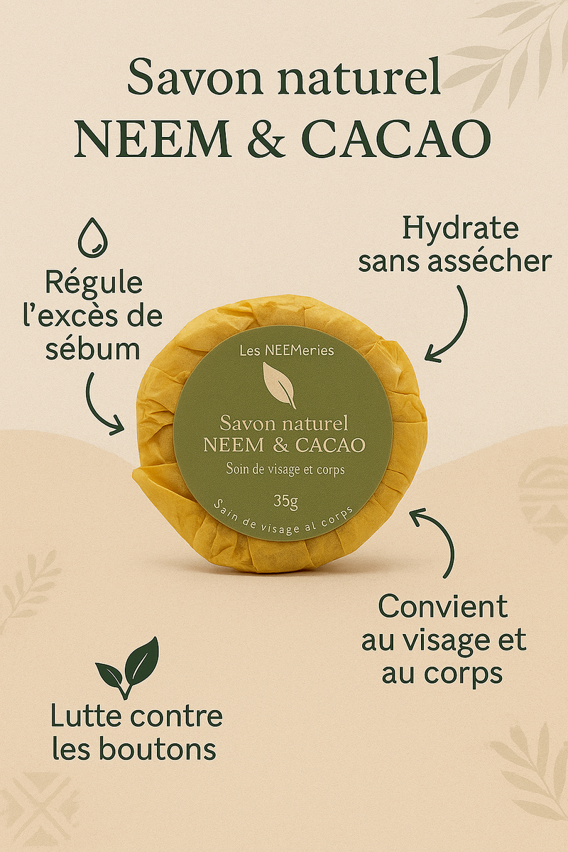 Savon Naturel Neem & Cacao