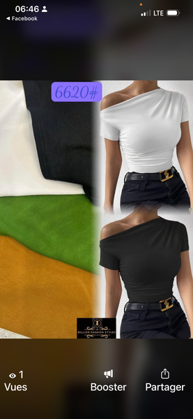 Top asymétrique tendance femme