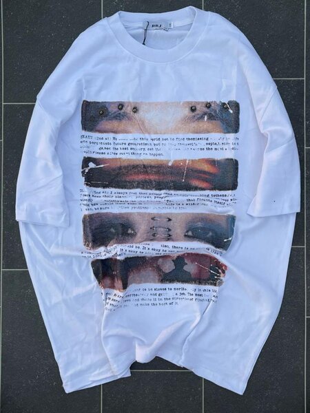 T-shirt oversize imprimé artistique