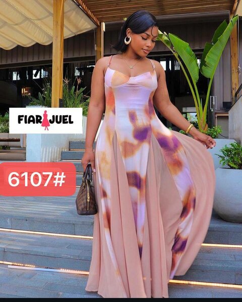 Robe longue imprimée élégante