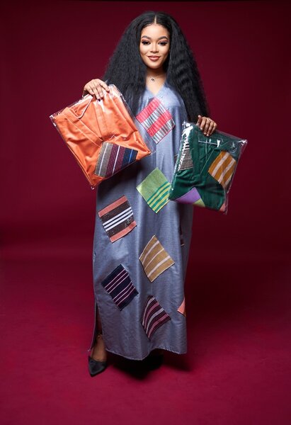 Robe longue colorée