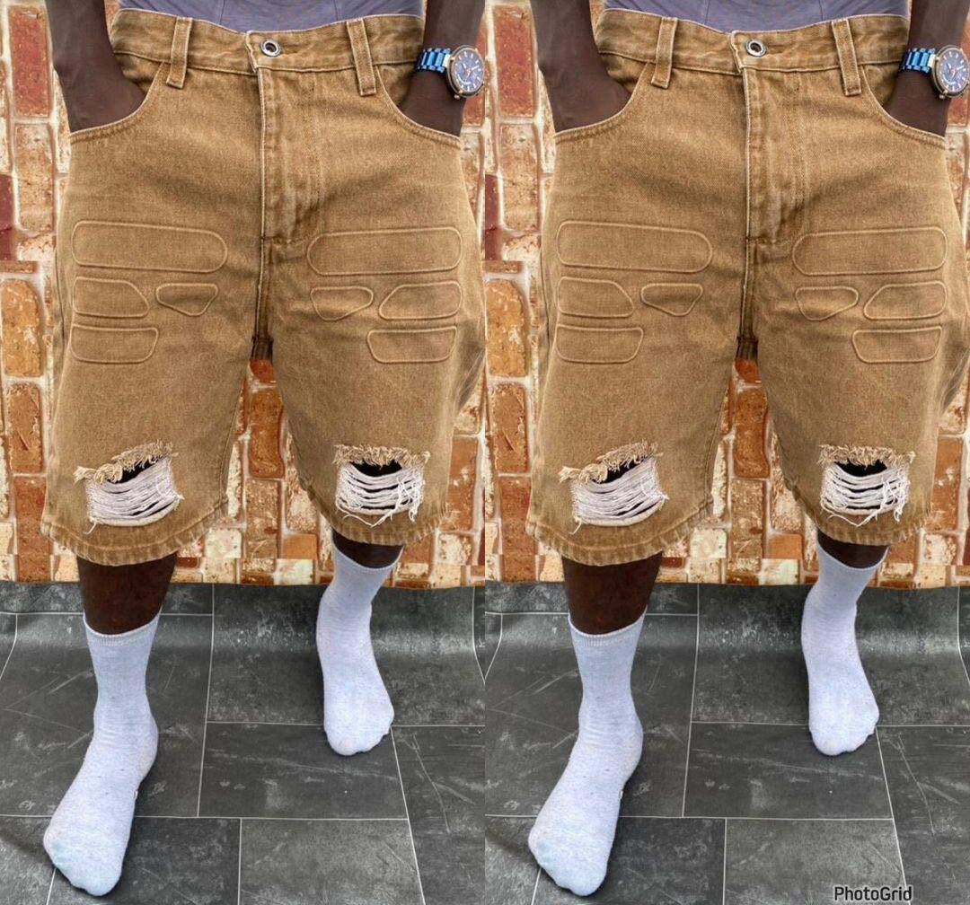 Shorts en denim déchiré homme