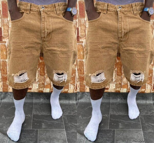 Shorts en denim déchiré homme