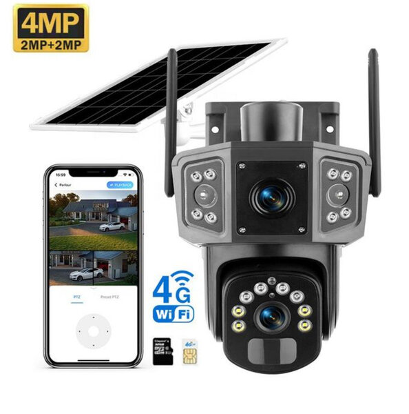 Caméra de surveillance solaire 4G