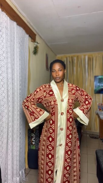 Robe longue en wax élégante