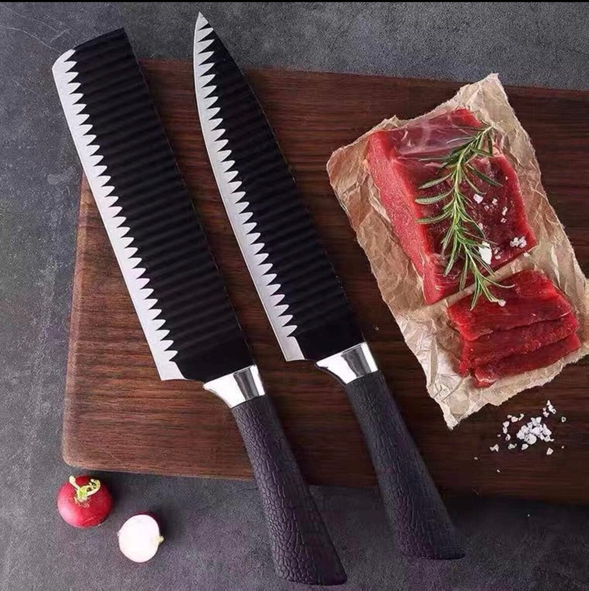 Ensemble de couteaux de cuisine professionnels dans un coffr