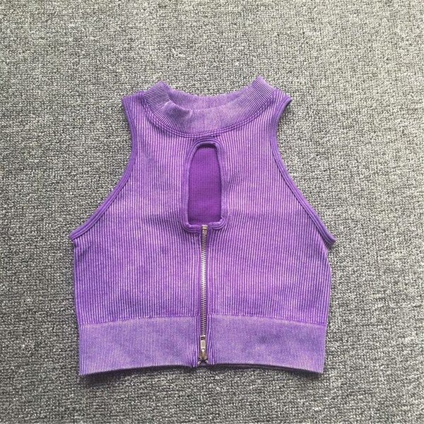 Débardeur violet zip