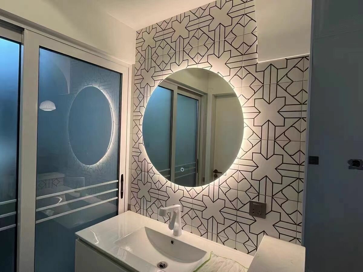 Round Mirror with LED and Touch button