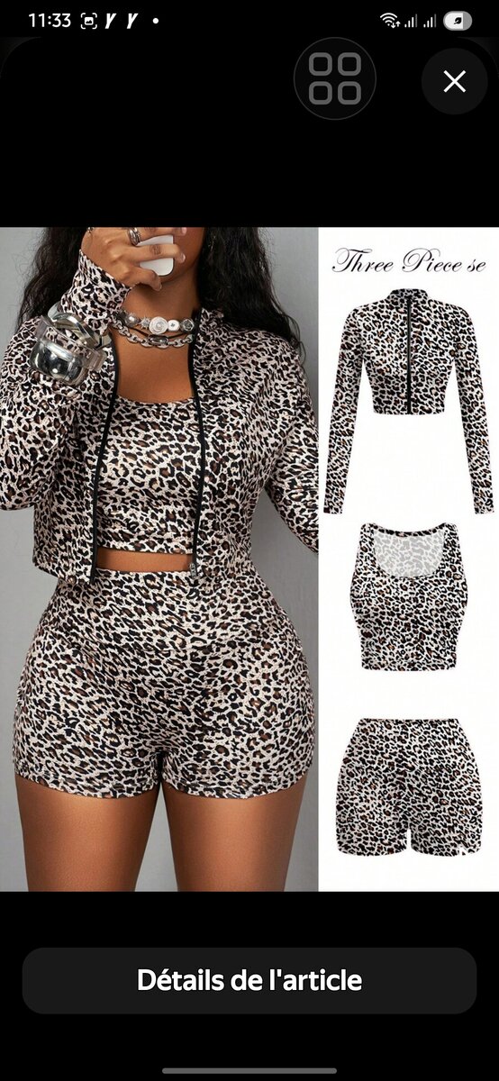 Ensemble Léopard 3 Pièces