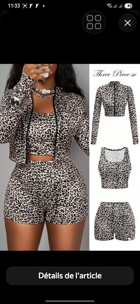Ensemble Léopard 3 Pièces