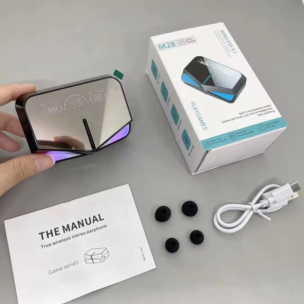 Écouteurs sans fil gaming LED