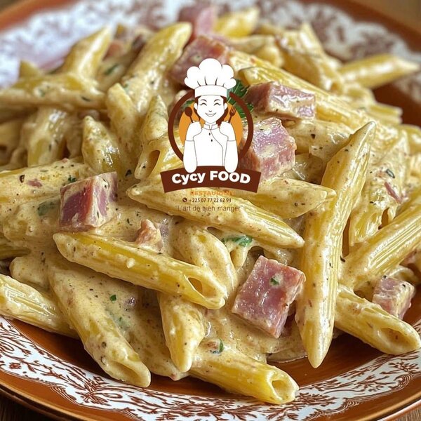 Pâtes crémeuses au jambon