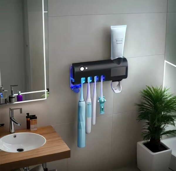 Support mural pour brosses et dentifrice