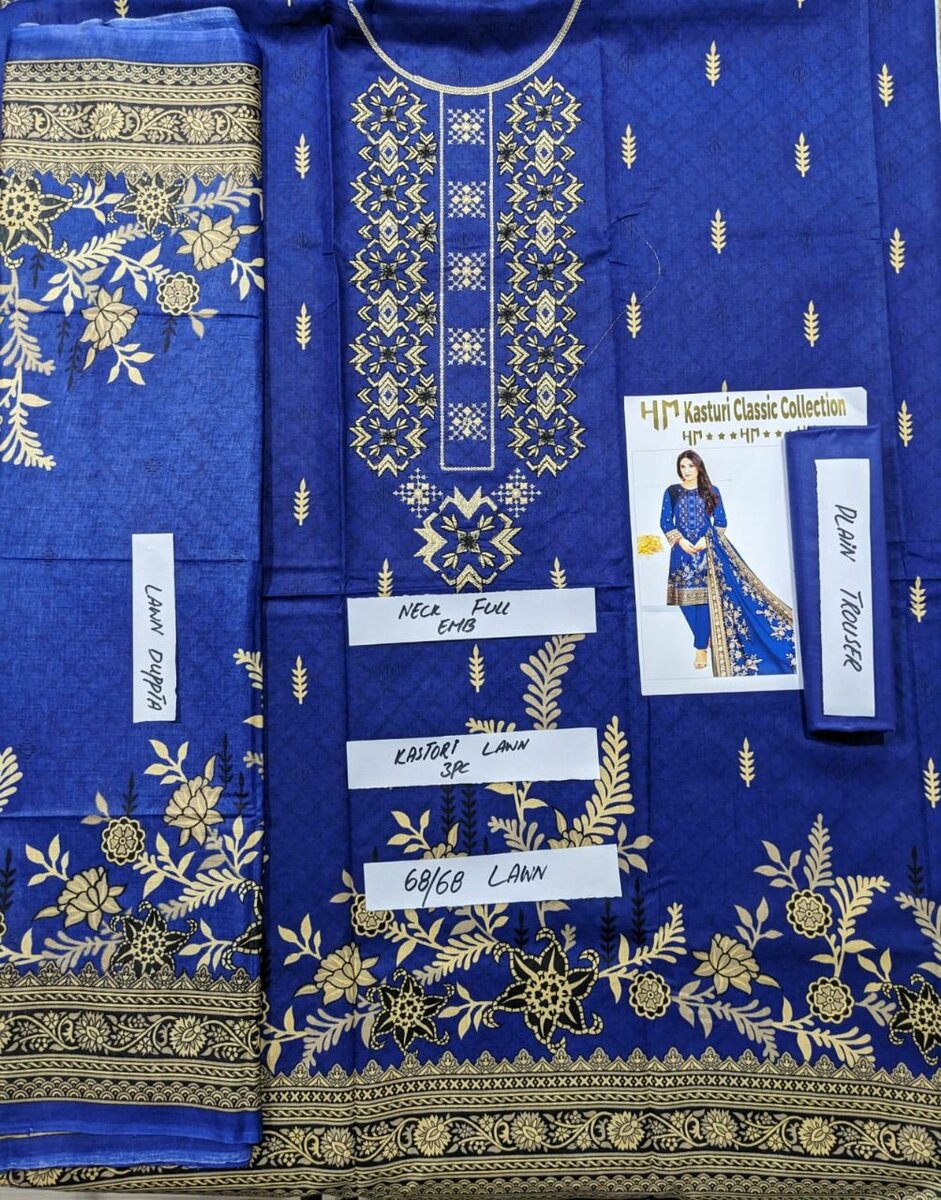 Printed lawn suit