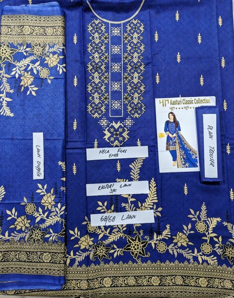 Printed lawn suit