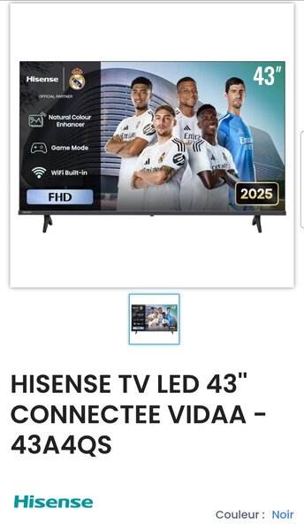 Hisense TV LED 43" FHD