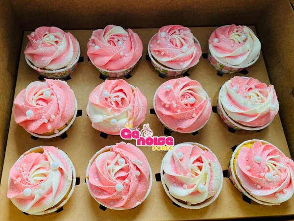 Cupcakes roses délicats