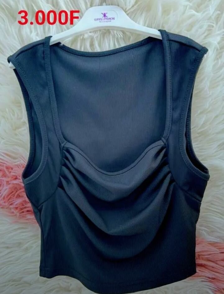 Top sans manches côtelé