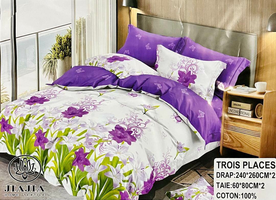 Drap en coton 3place