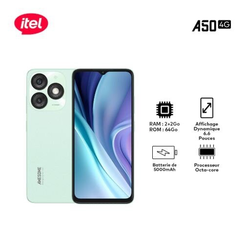 ITEL A50 64+(2+4) 6Go RAM Extensible