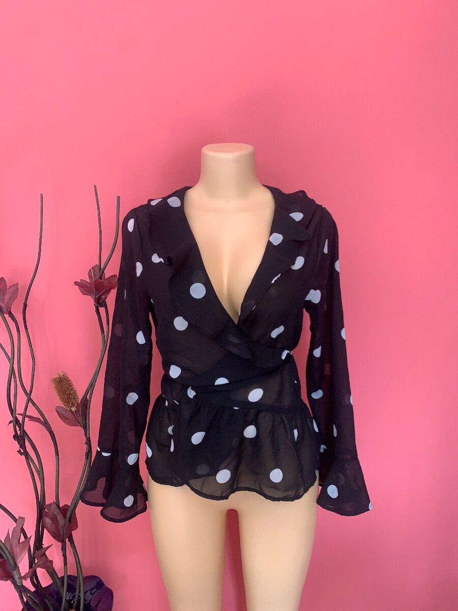 Blouse à pois élégant