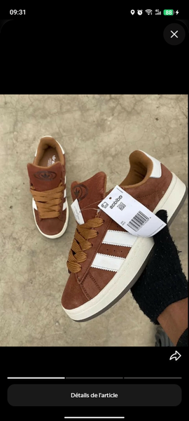 Sneakers en daim marron