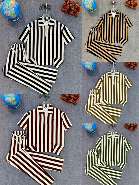 Pyjama rayé en coton