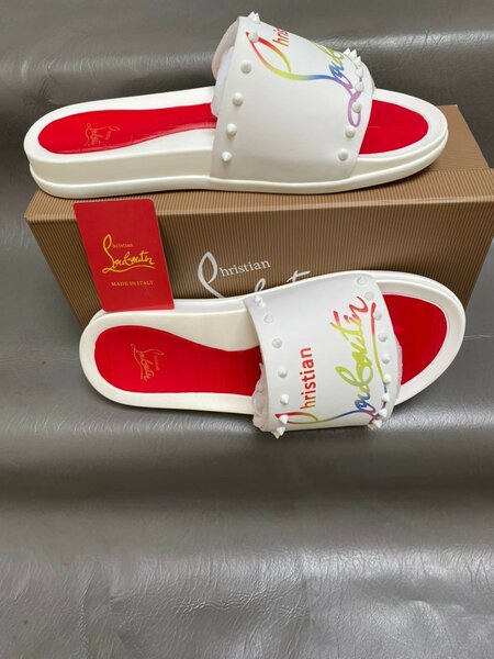 Tongs Blancs Louboutin