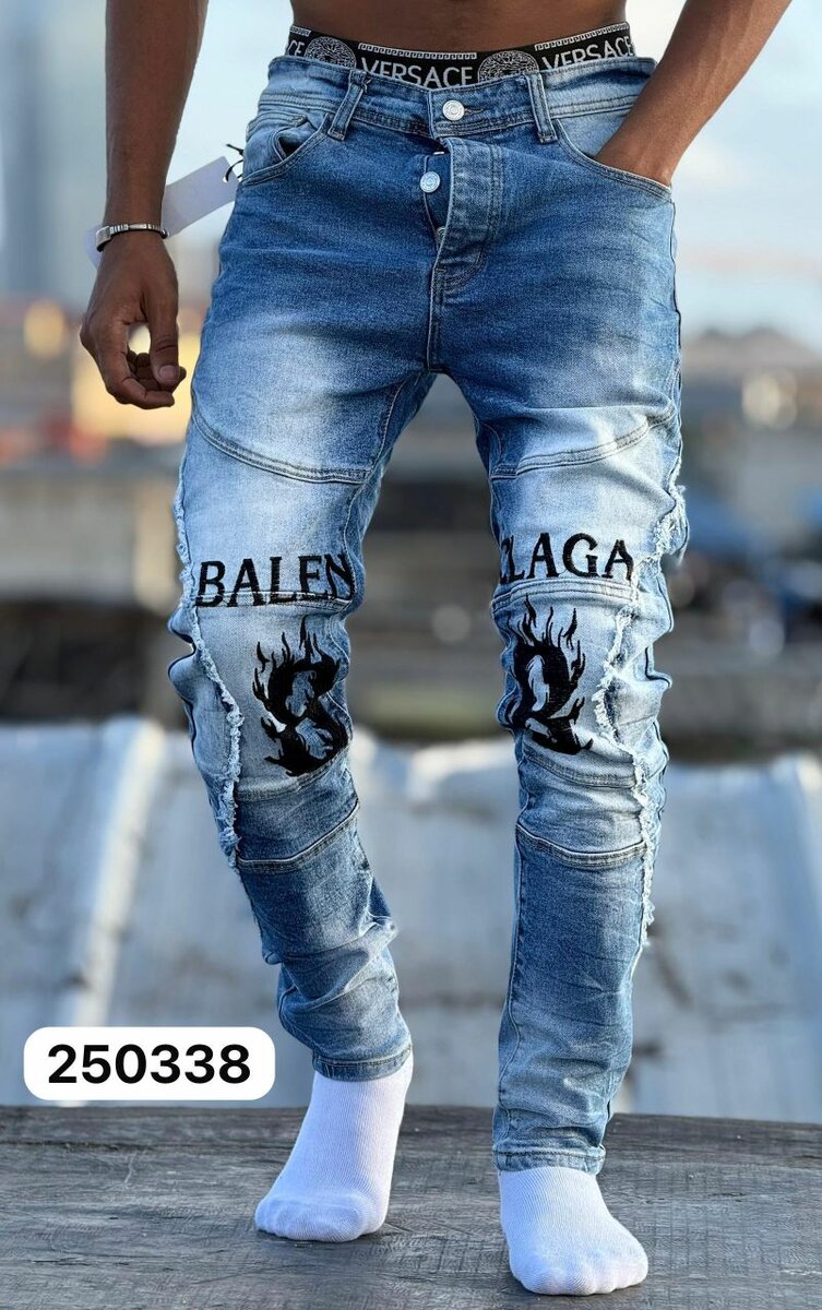 Jeans délavés stylés pour hommes