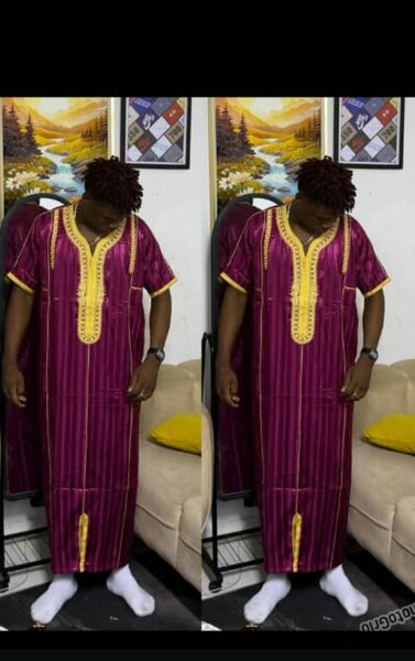 Chemise africaine homme luxe violet