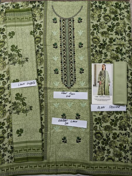 Printed lawn suit