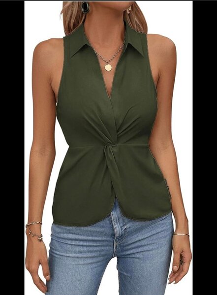 Blouse sans manches élégante