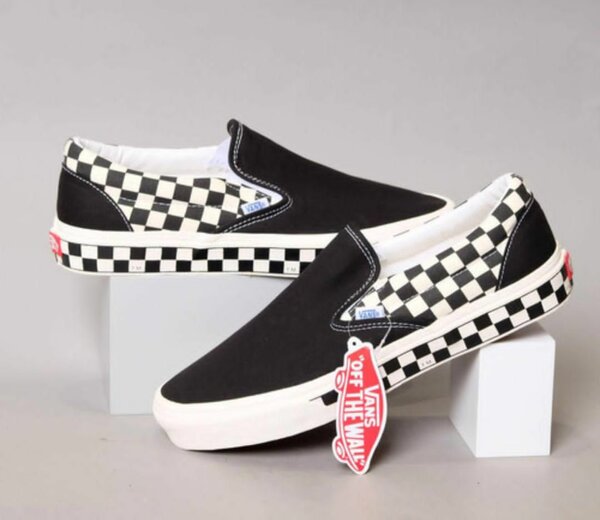 Baskets slip-on à damier