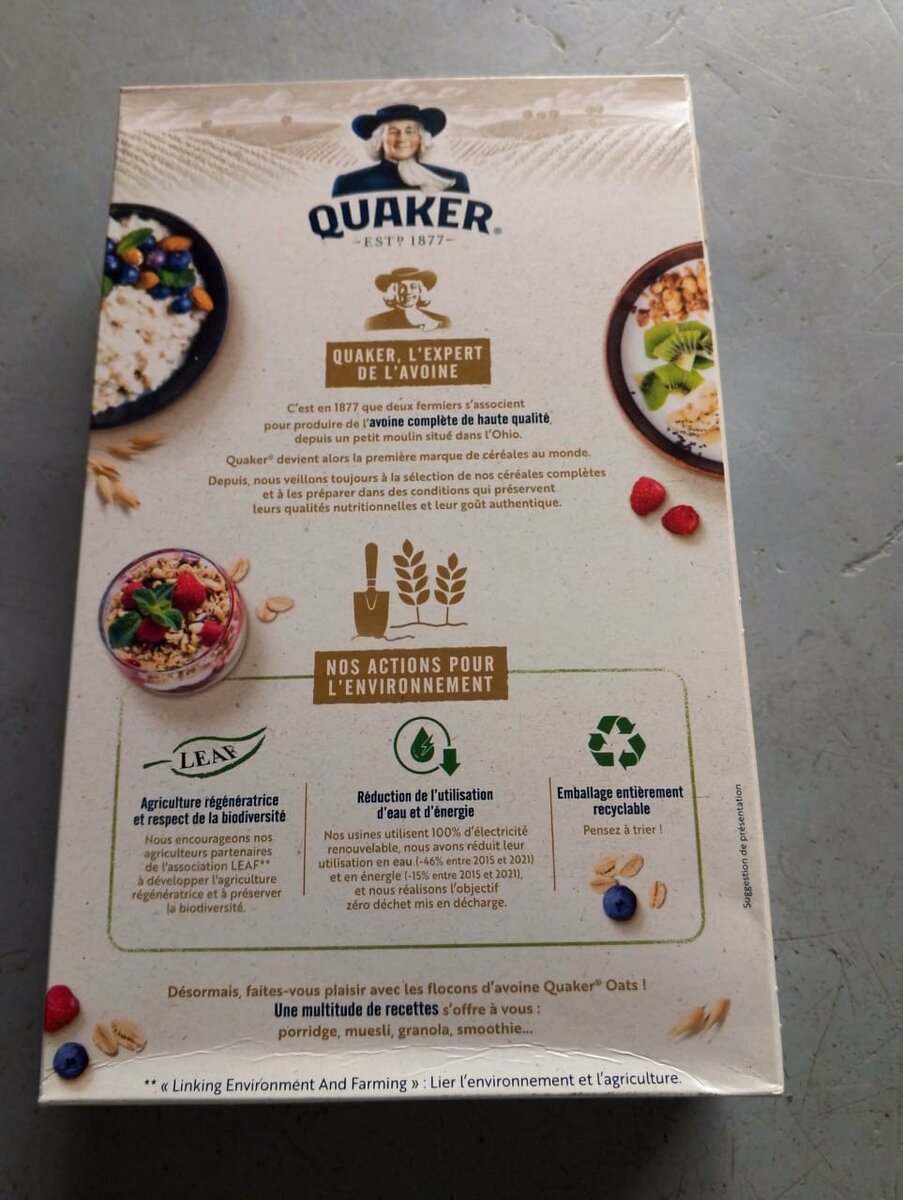 Quaker - Flocons d'Avoine Complets