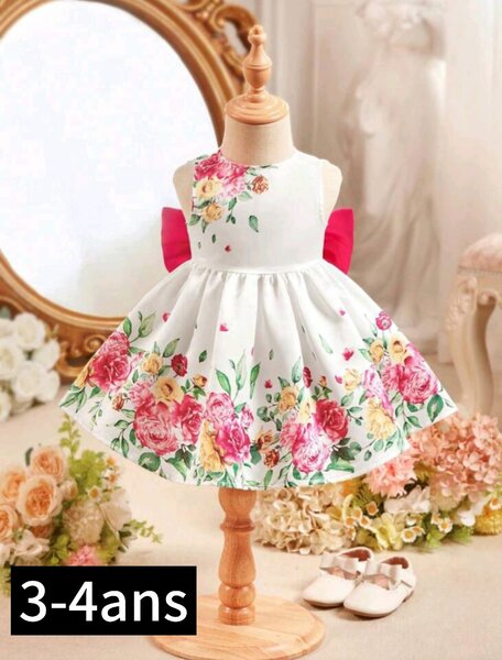 Robe florale enfant 3-4 ans