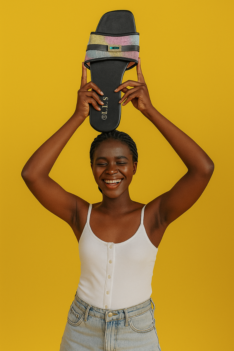 Sandales colorées élégantes