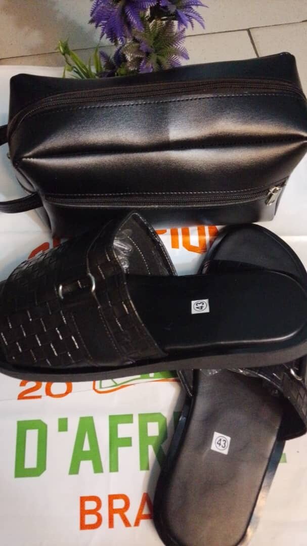 Sandales confort hommes en cuir