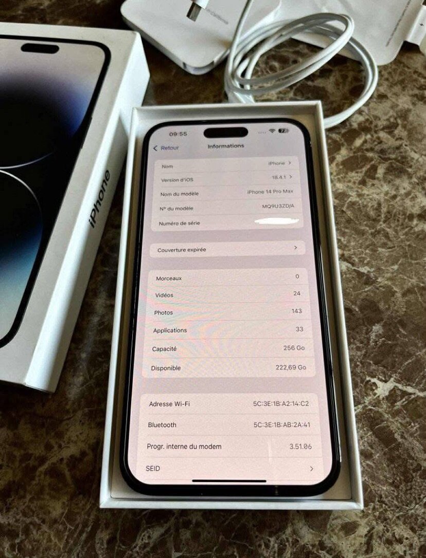 iPhone 14 Pro Max 256GB Noir