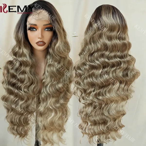 Perruque ondulée naturelle