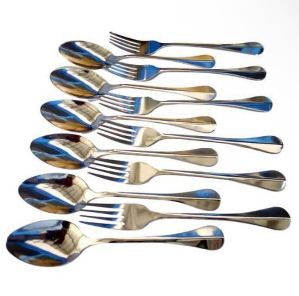 Lot De 12 Couverts (6 Cuillères Et 6 Fourchette) De Luxe De Table - Inox