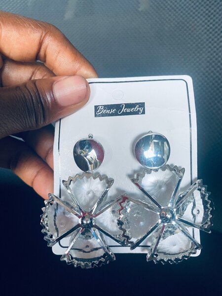 Boucles d'Oreilles Cristal Floral Bense