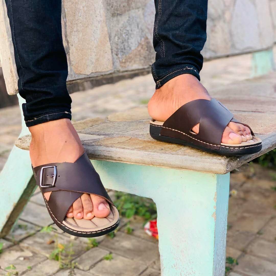 Sandales Homme Cuir Confort