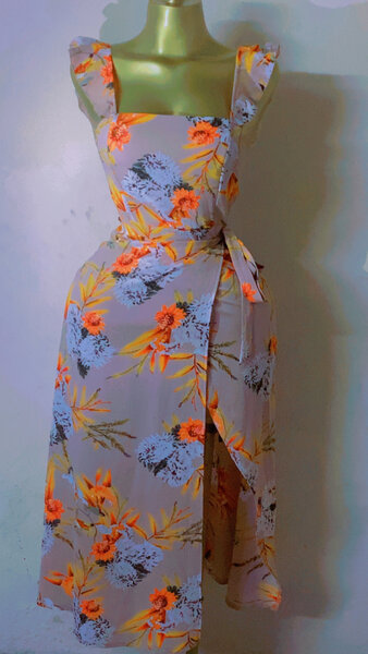 Robe longue à fleurs été