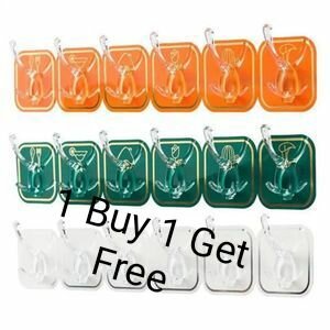 Hanging Hooks Transparent High Quality 6 Hooks in 1pack