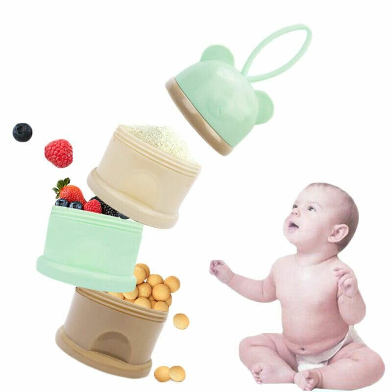 3-Layer Portable Milk Powder Storage Box  Compact & Eco-Fri