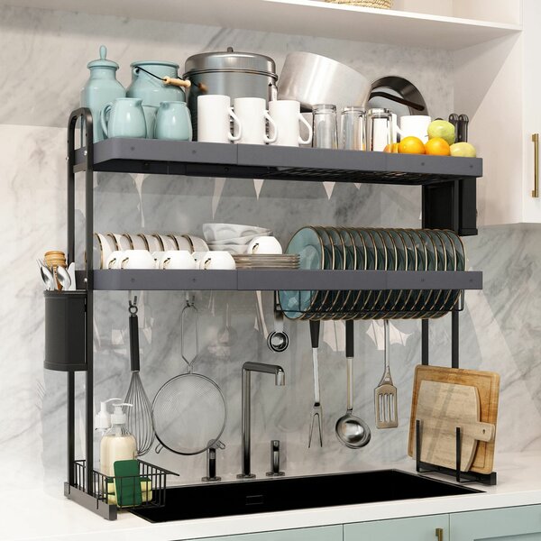 Double over the sink plate rack